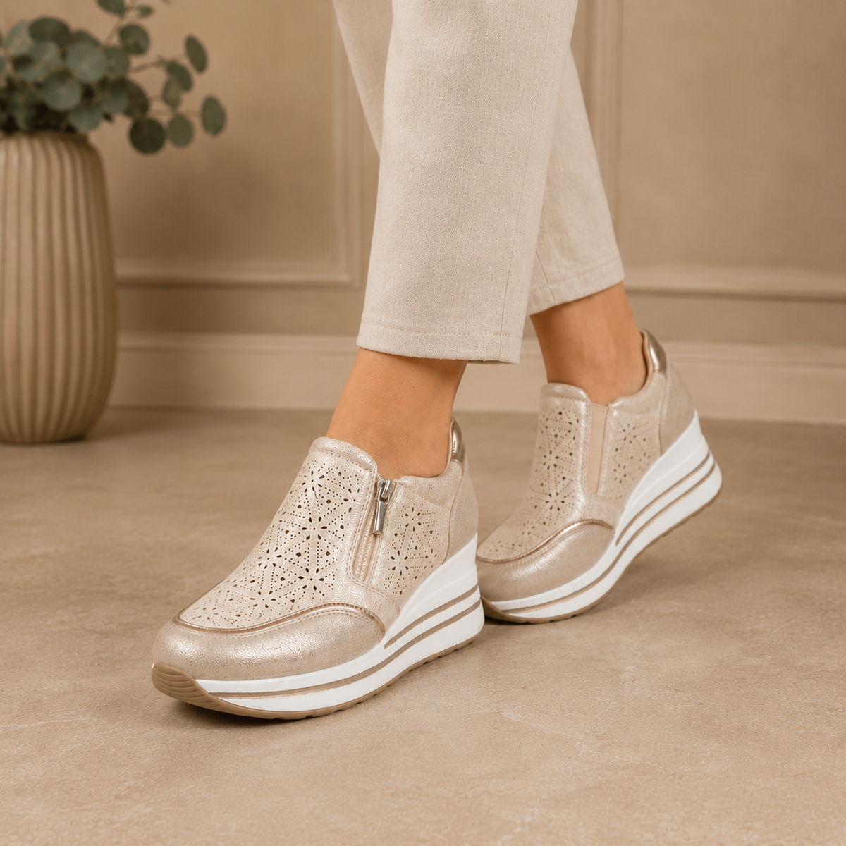 Barbara | Zapatillas con Cuña Interior