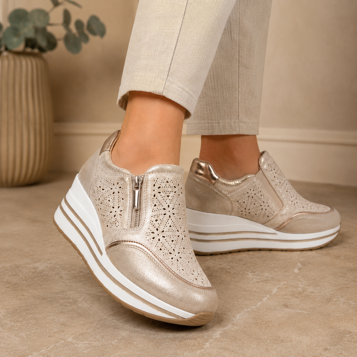 Barbara | Zapatillas con Cuña Interior