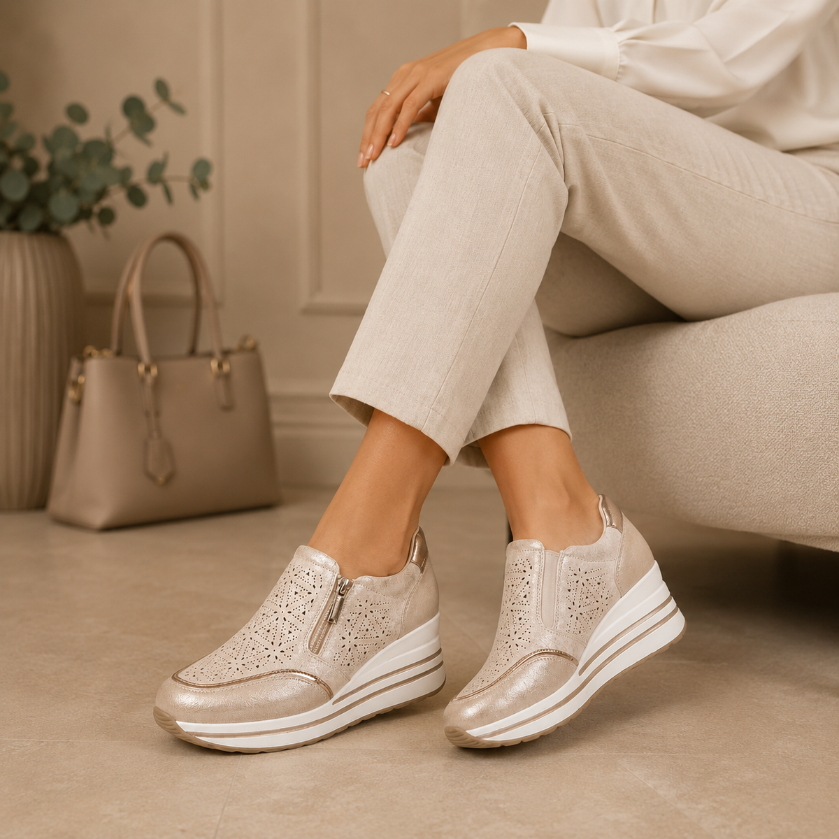 Barbara | Zapatillas con Cuña Interior