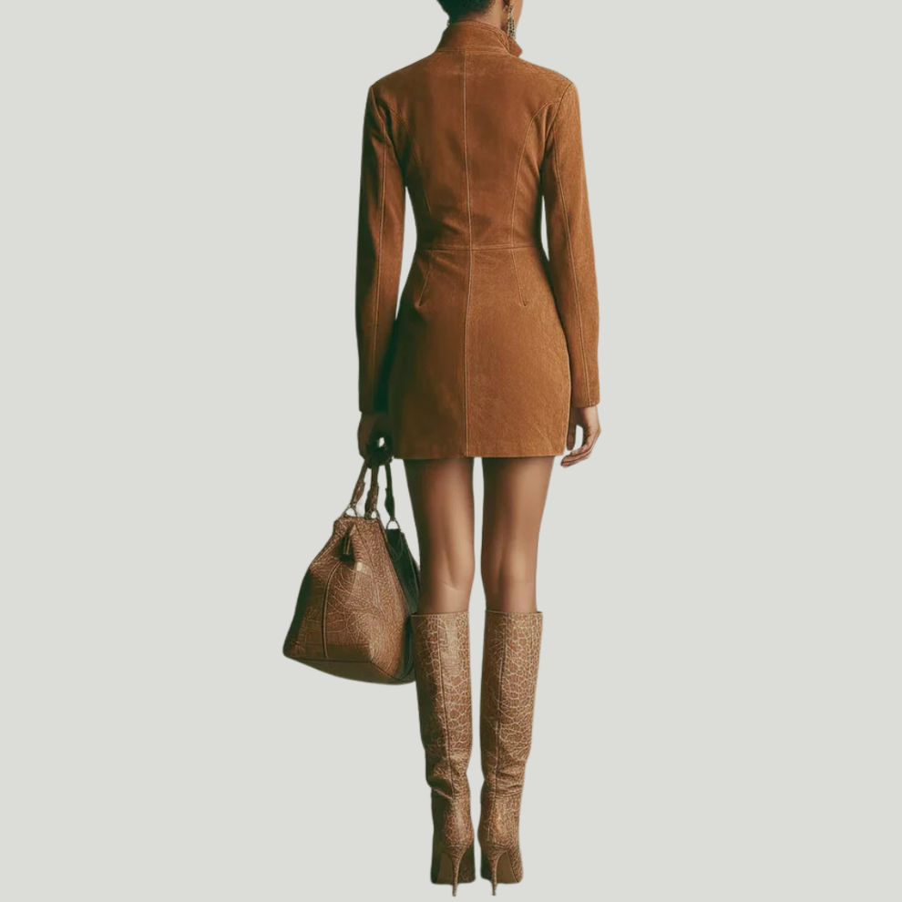 NARION | Vestido de Ante con Cremallera