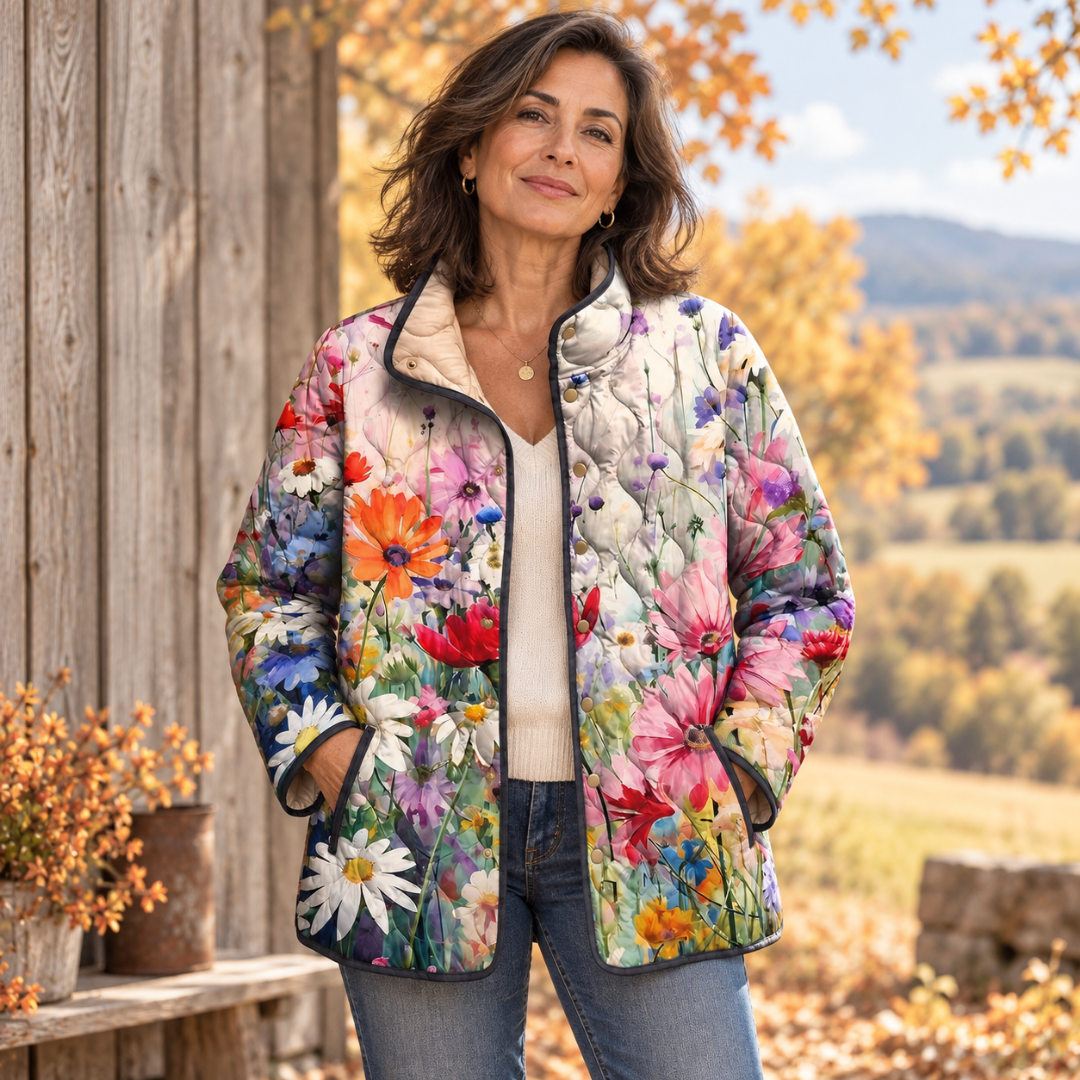 Sofía | Chaqueta acolchada de flores silvestres