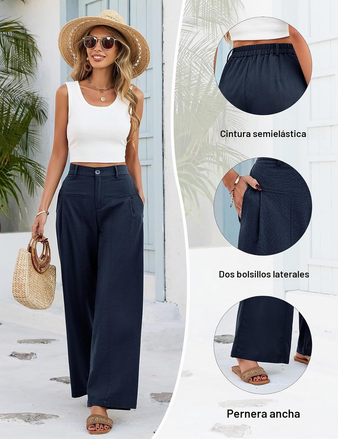 Elena | Pantalón Palazzo Fluido