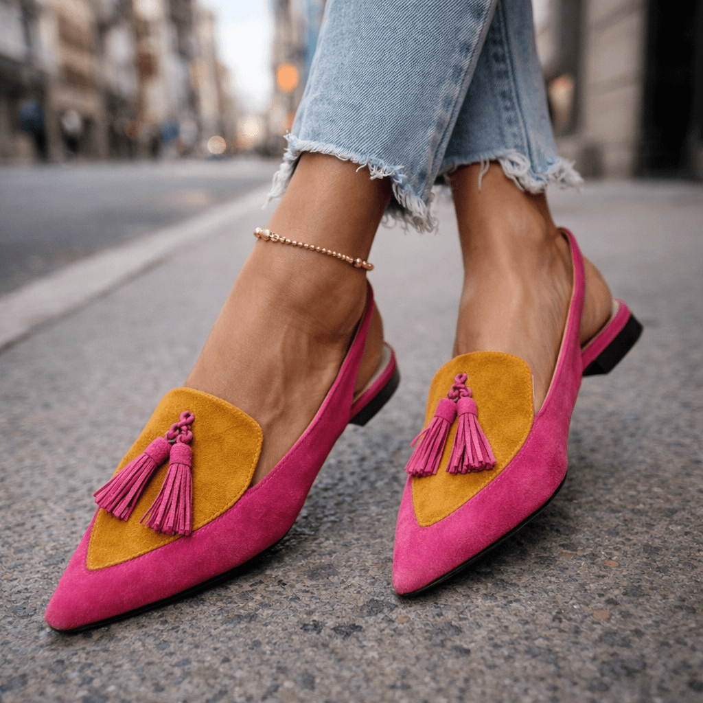 Lorena | Mocasines con Tiras y Borlas