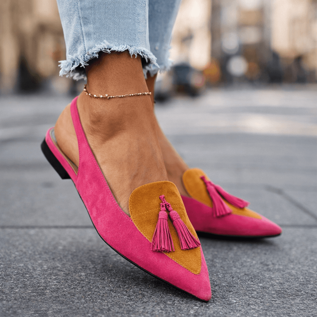 Lorena | Mocasines con Tiras y Borlas