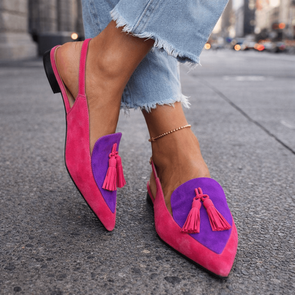 Lorena | Mocasines con Tiras y Borlas