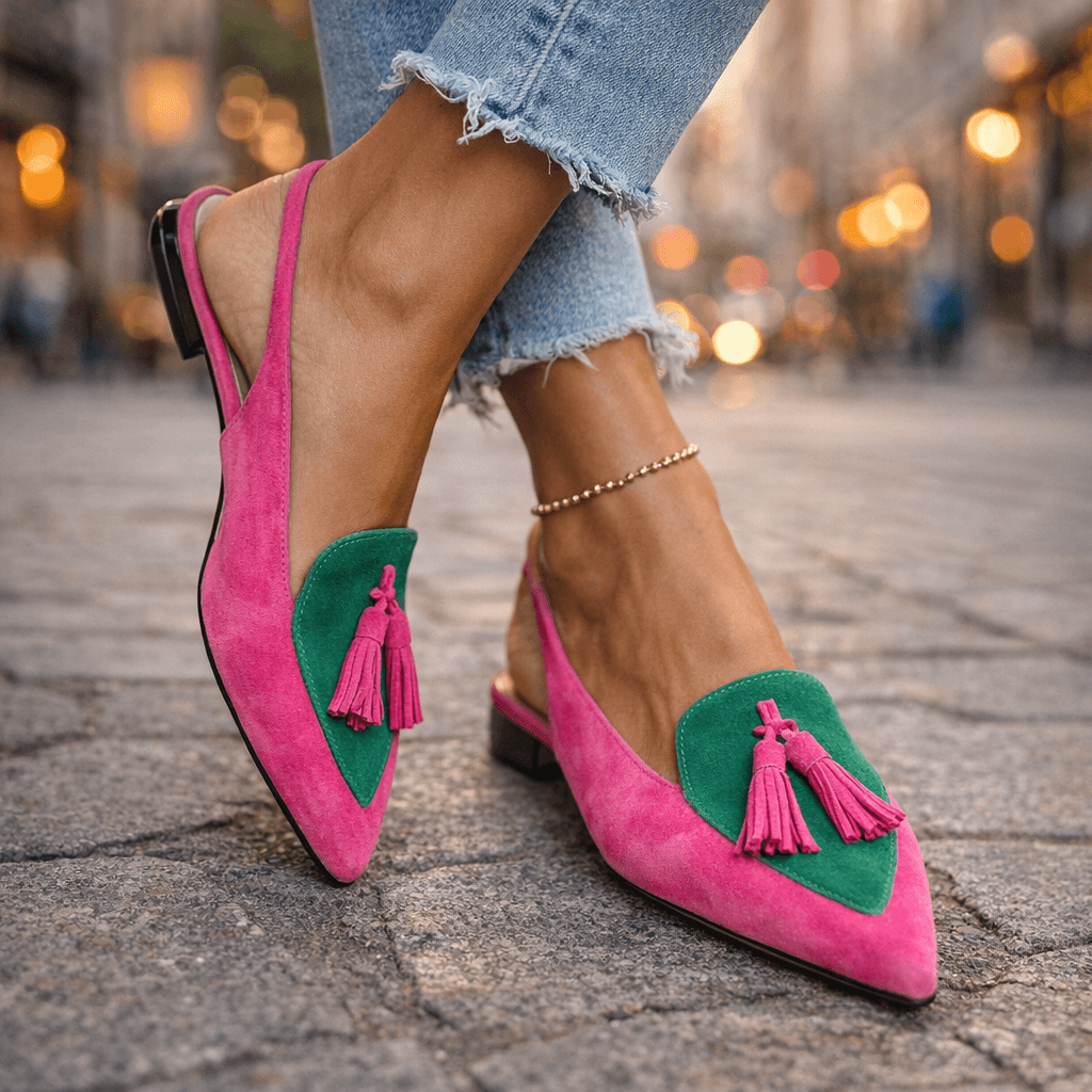 Lorena | Mocasines con Tiras y Borlas