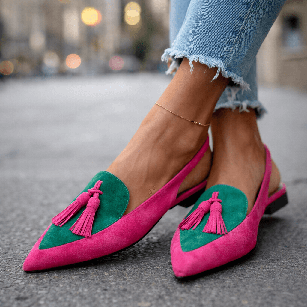 Lorena | Mocasines con Tiras y Borlas