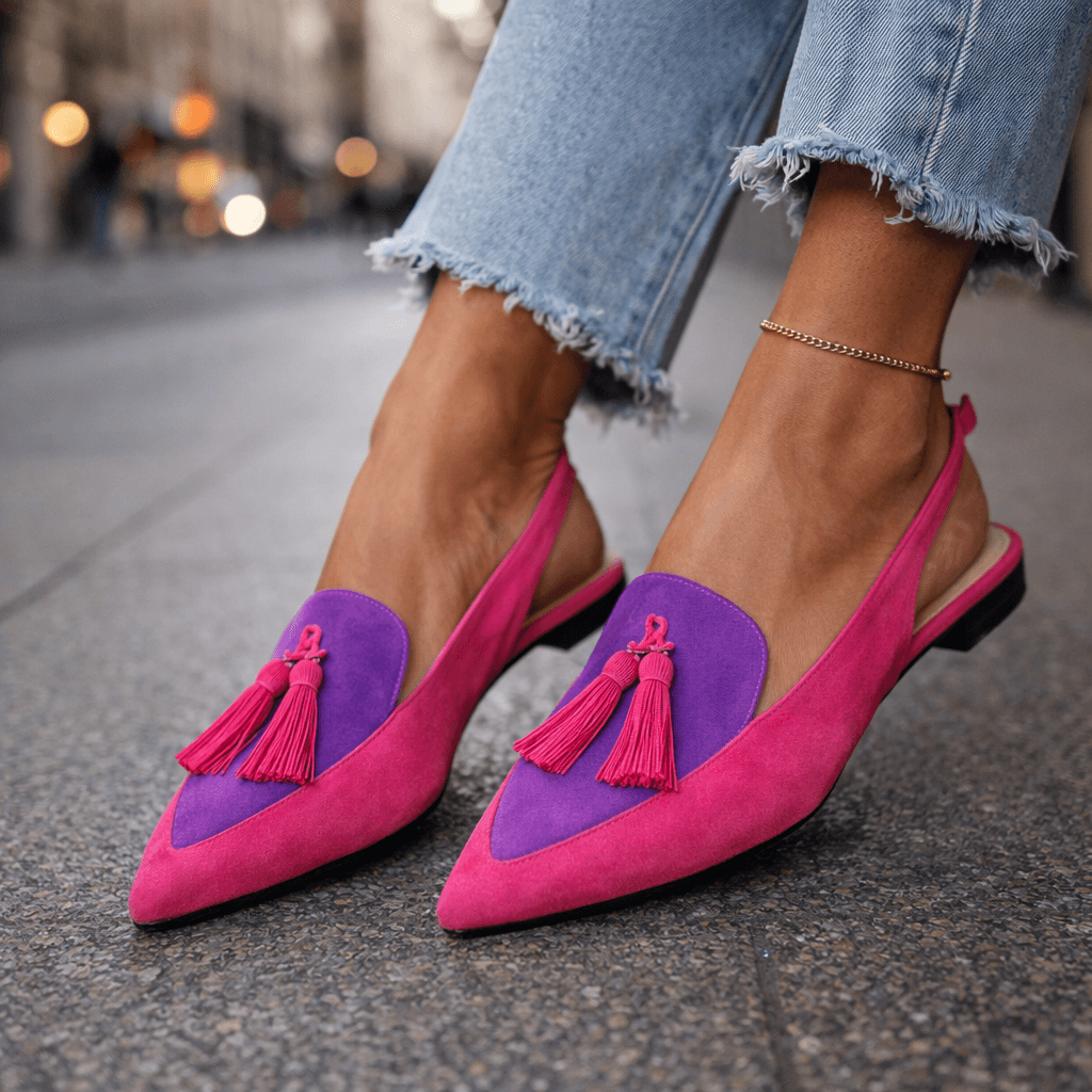 Lorena | Mocasines con Tiras y Borlas