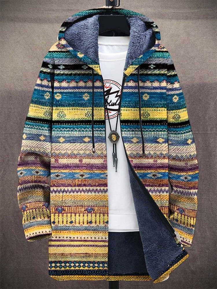MARIGOLD | Cárdigan con Capucha de Estampado Artesanal