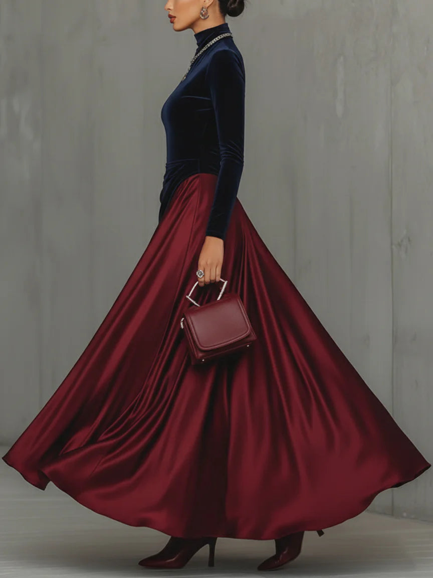 LUCRÈCE | Vestido Largo Bicolor