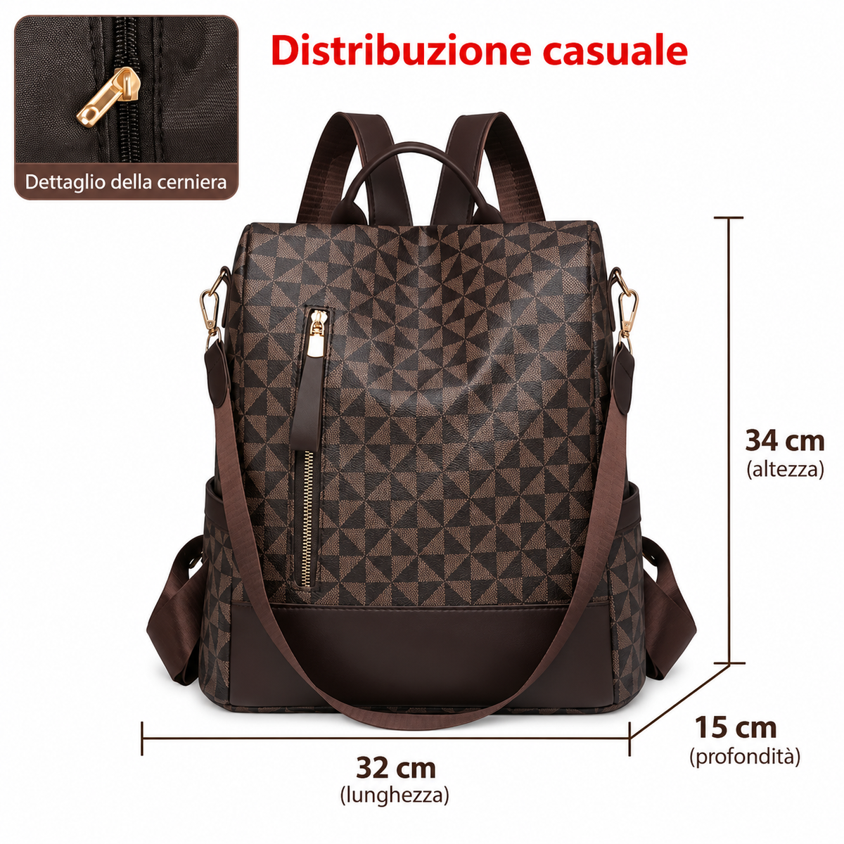 IPPOLITA | Mochila Antirrobo Convertible Negra