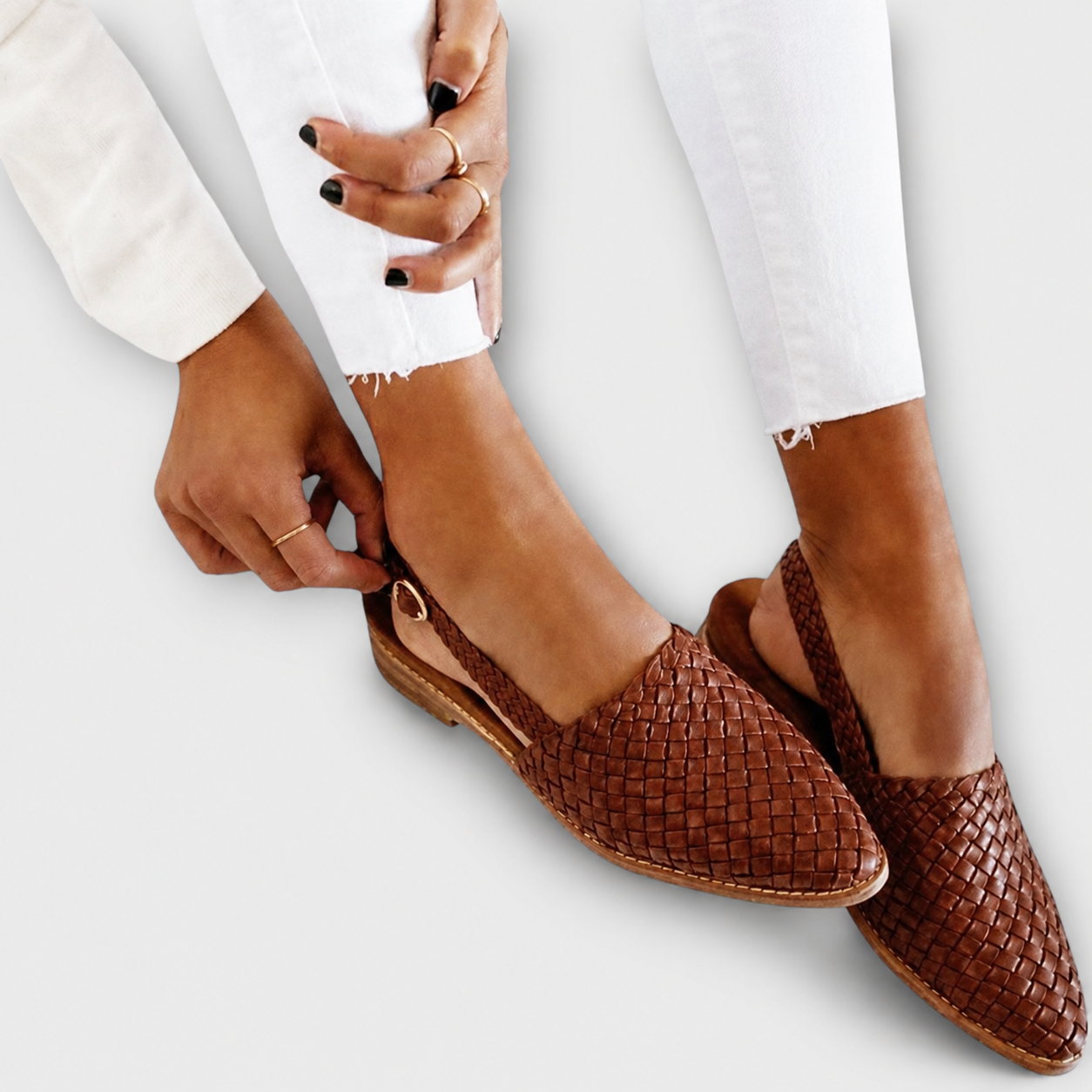 Simone | Mocasines Trenzados con Talón Trasero