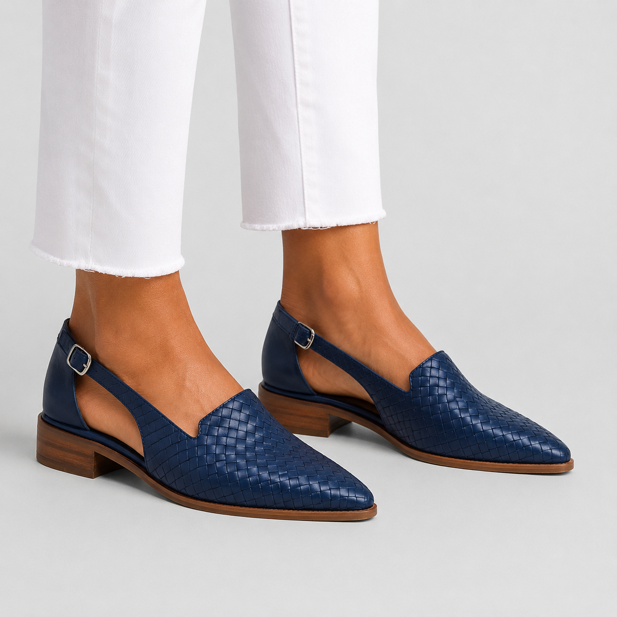 Simone | Mocasines Trenzados con Talón Trasero