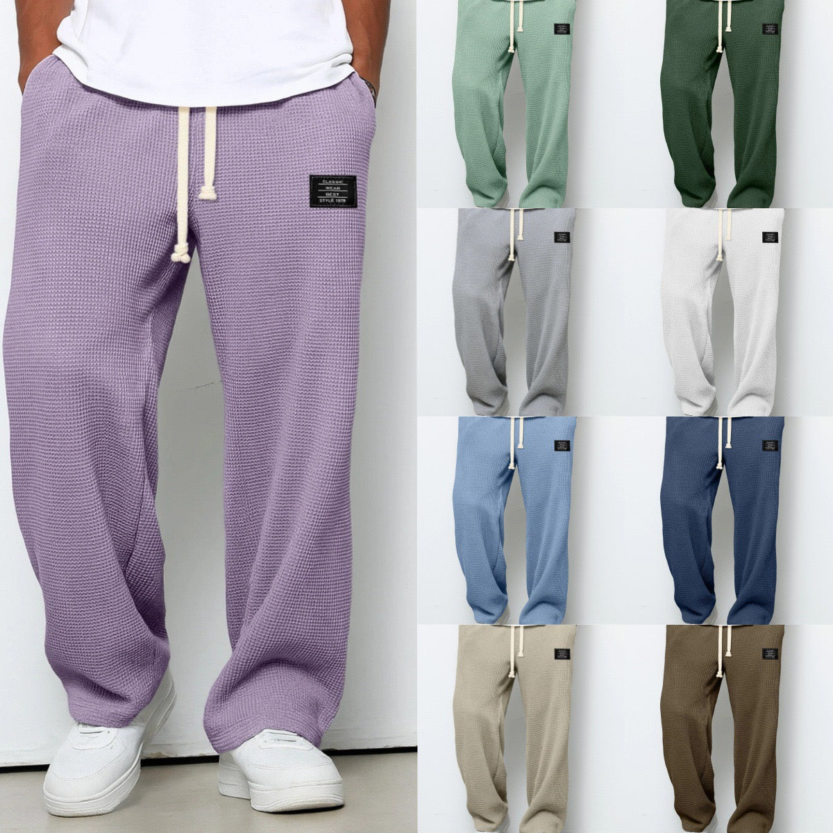 Lorenzo | Pantalones Anchos con Tejido de Panal