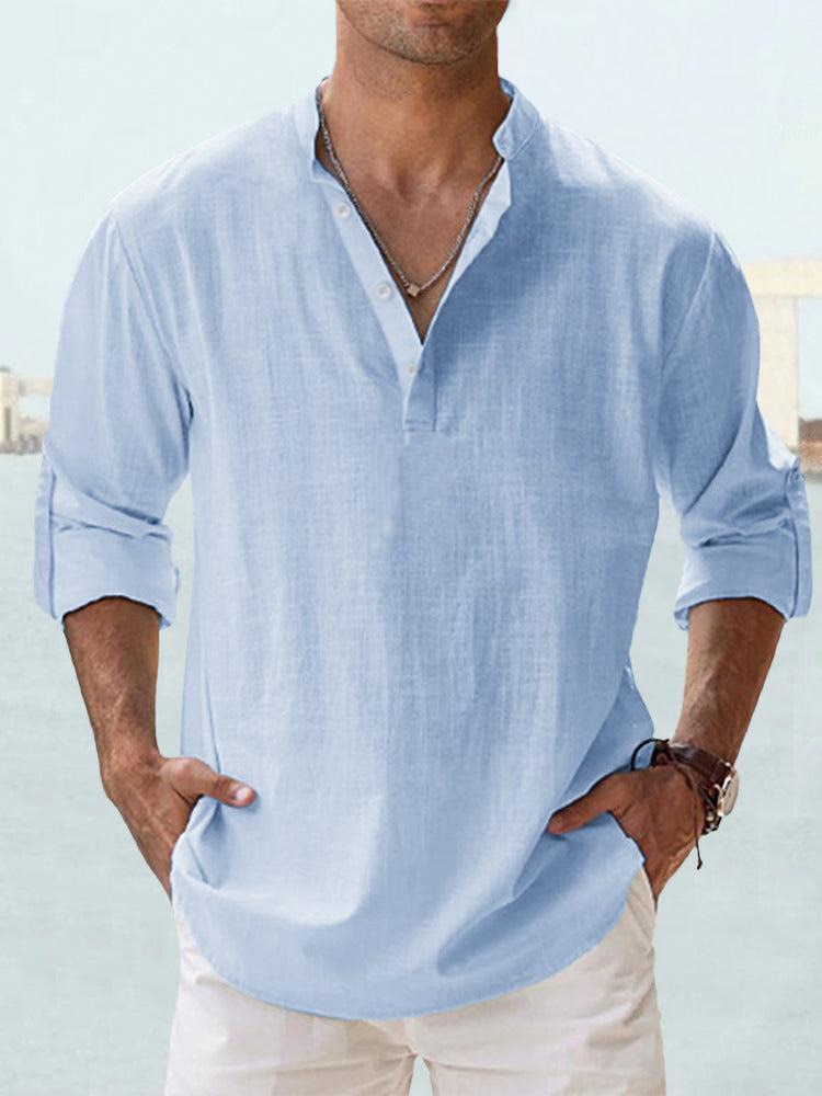 Camisa de lino transpirable