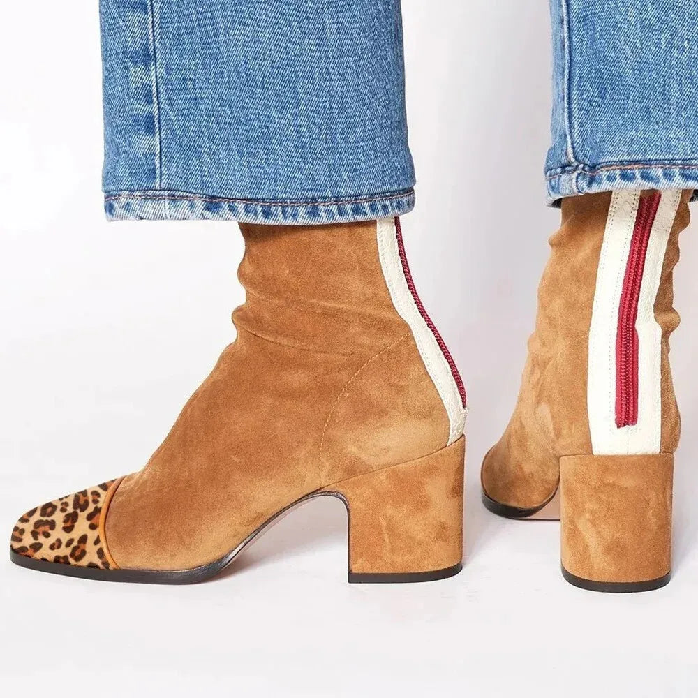 Noelia | Botines Cómodos Efecto Ante