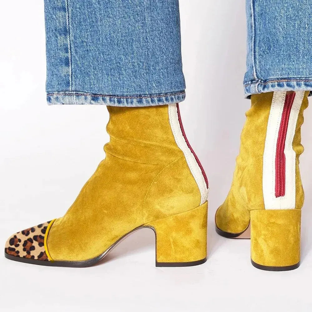 Noelia | Botines Cómodos Efecto Ante