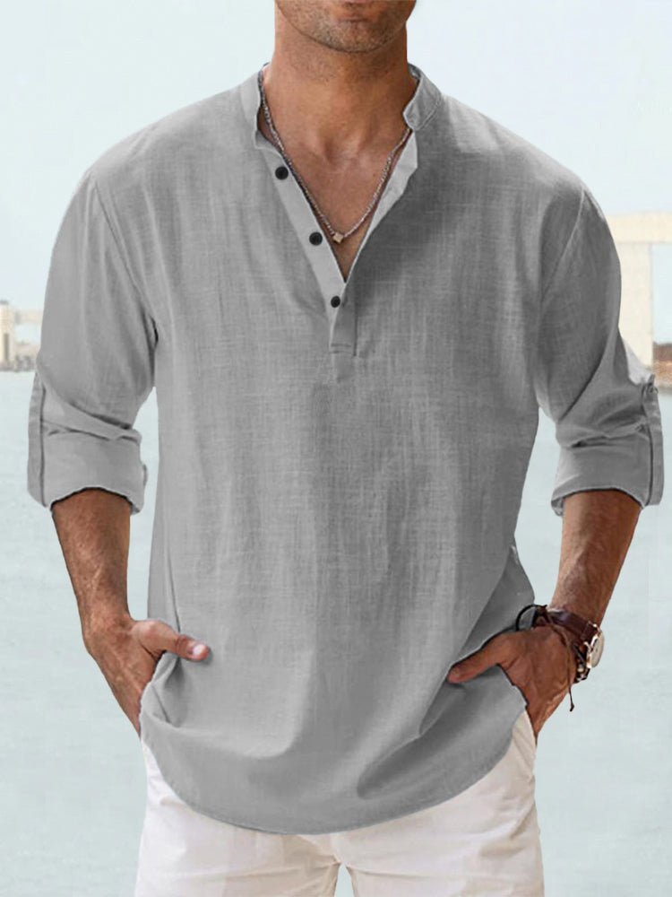 Camisa de lino transpirable