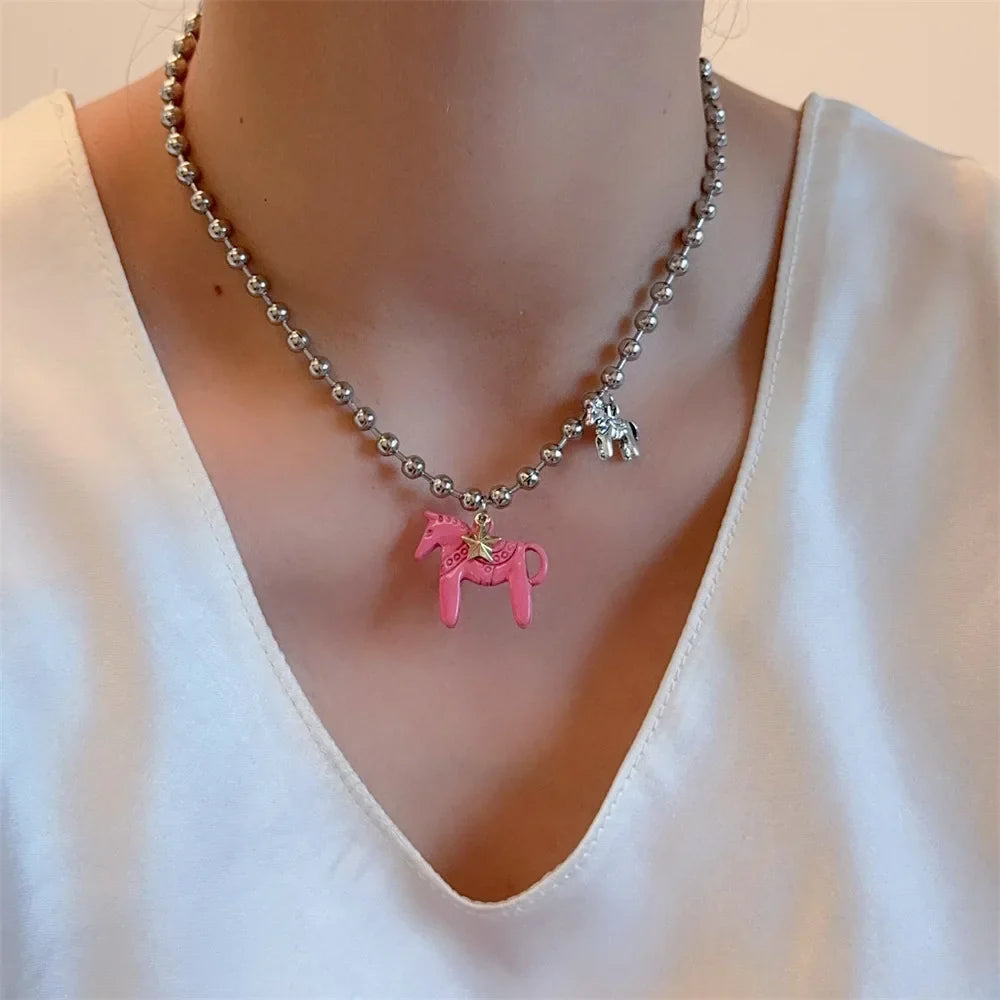 Aitana | Collar con Caballo Esmaltado