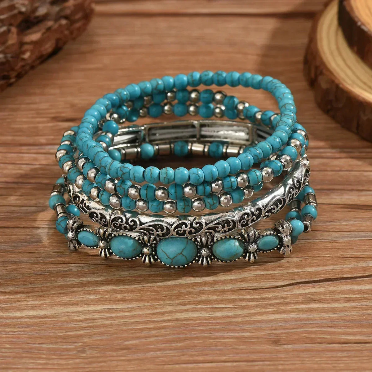 Celestina | Pulseras Boho Turquesa