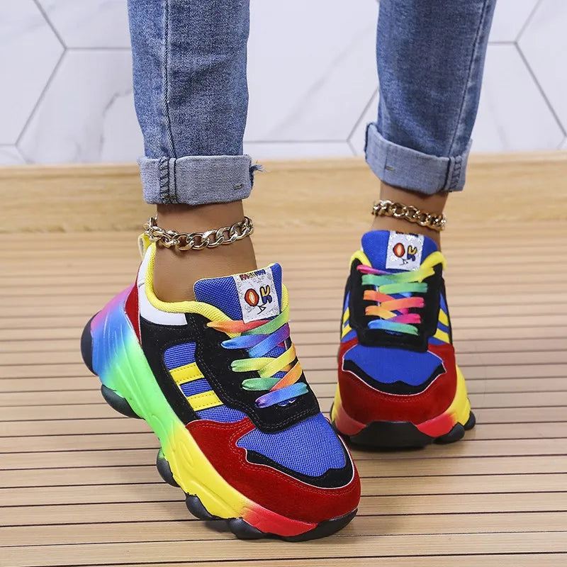 LÍA | ZAPATILLAS MULTICOLOR CON PLATAFORMA