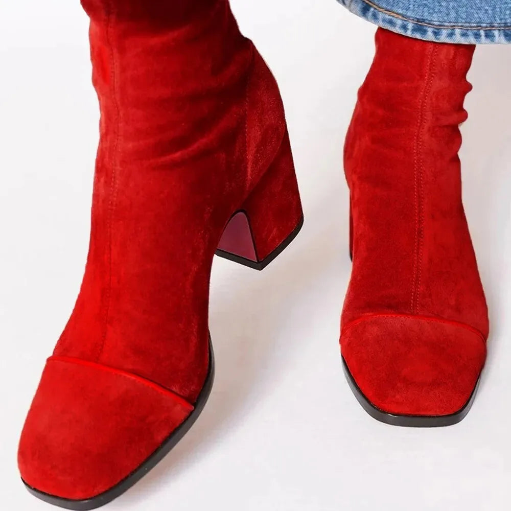 Noelia | Botines Cómodos Efecto Ante