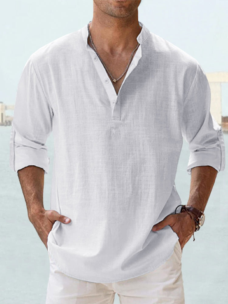Camisa de lino transpirable