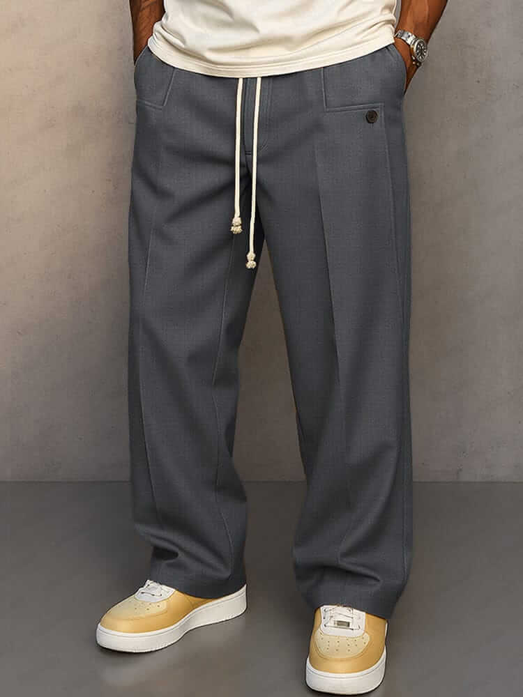 Pantalones Relajados de Algodón