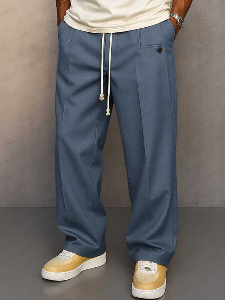 Pantalones Relajados de Algodón