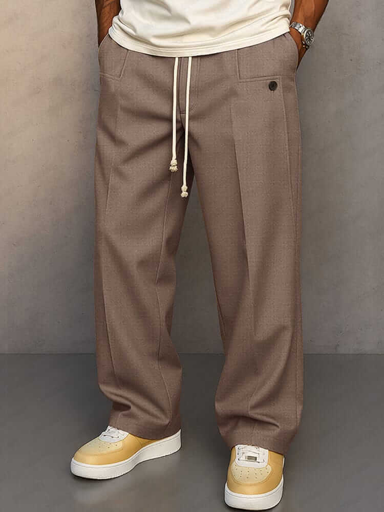 Pantalones Relajados de Algodón