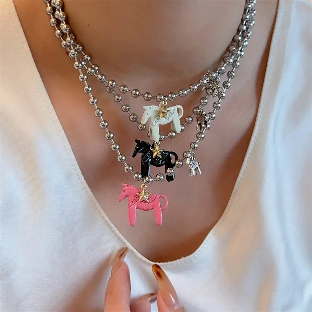 Aitana | Collar con Caballo Esmaltado