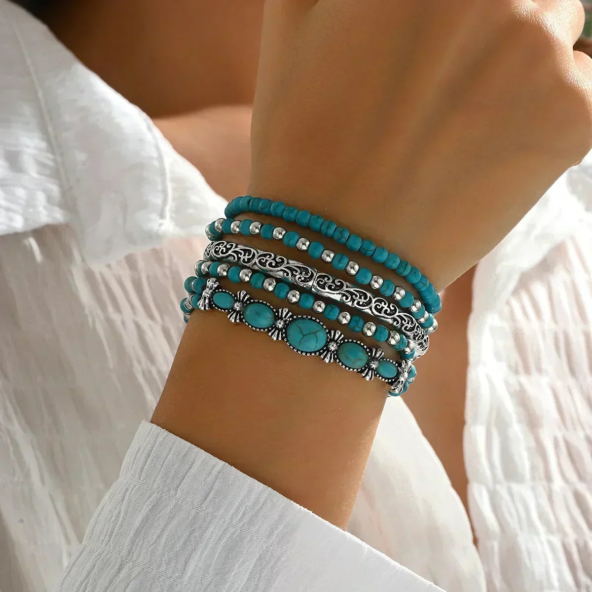 Celestina | Pulseras Boho Turquesa
