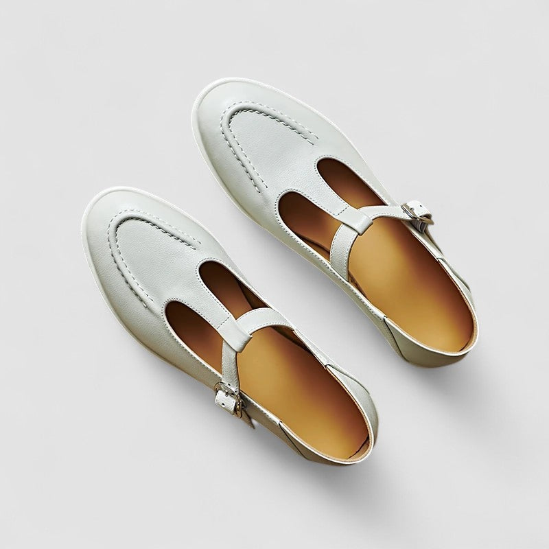 AMÉLIE | ZAPATOS MERCEDITAS BROGUE CON TACÓN BAJO