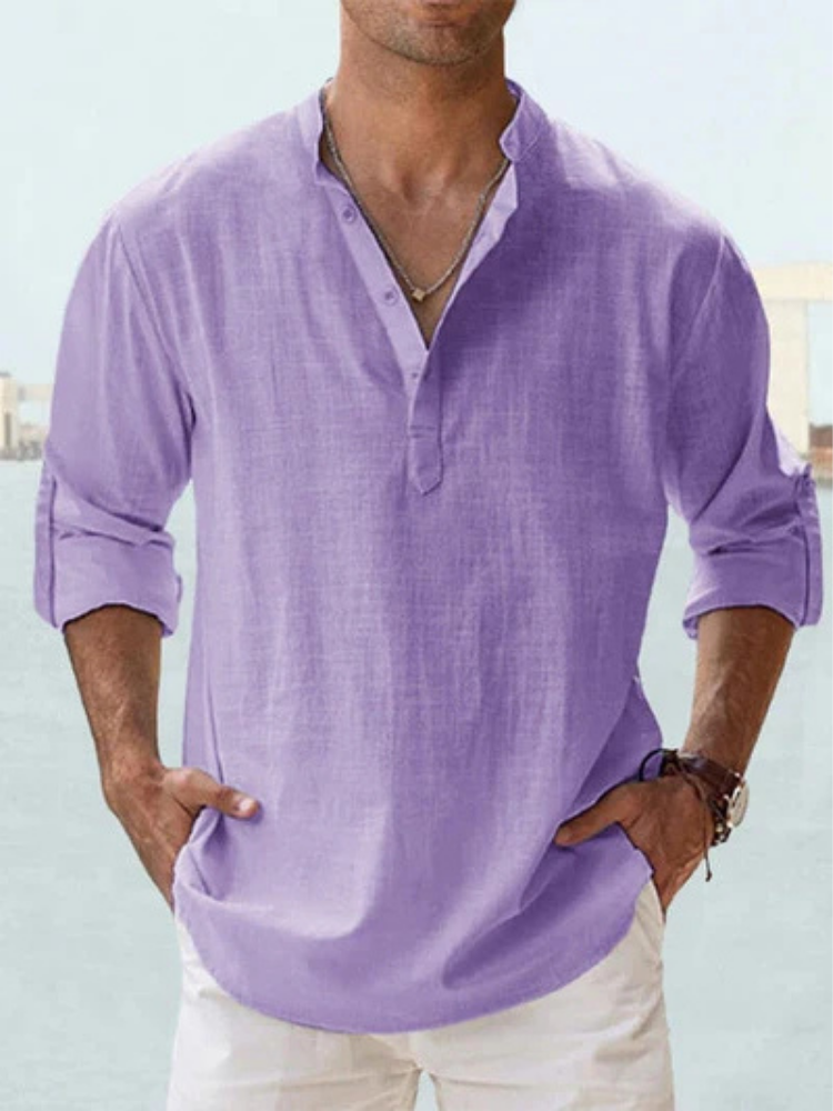 Camisa de lino transpirable