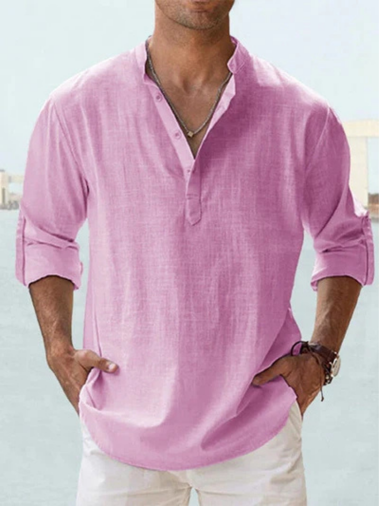 Camisa de lino transpirable