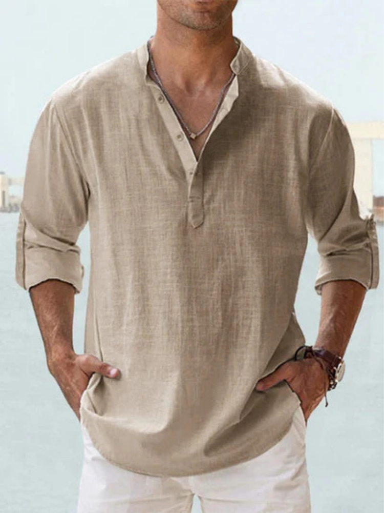 Camisa de lino transpirable