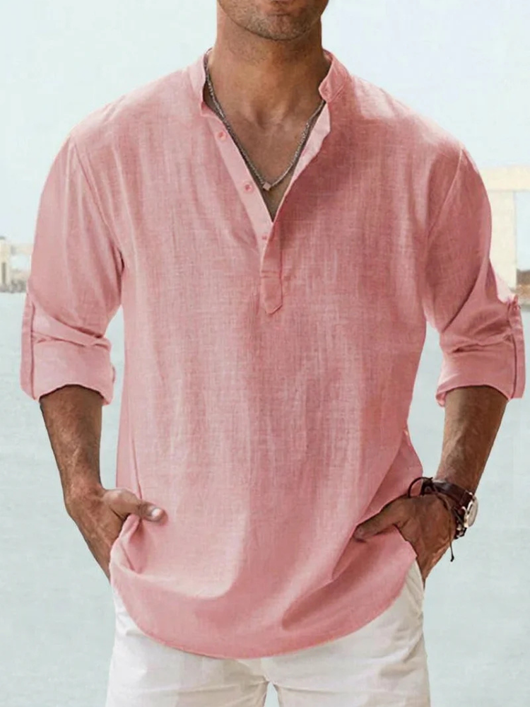Camisa de lino transpirable