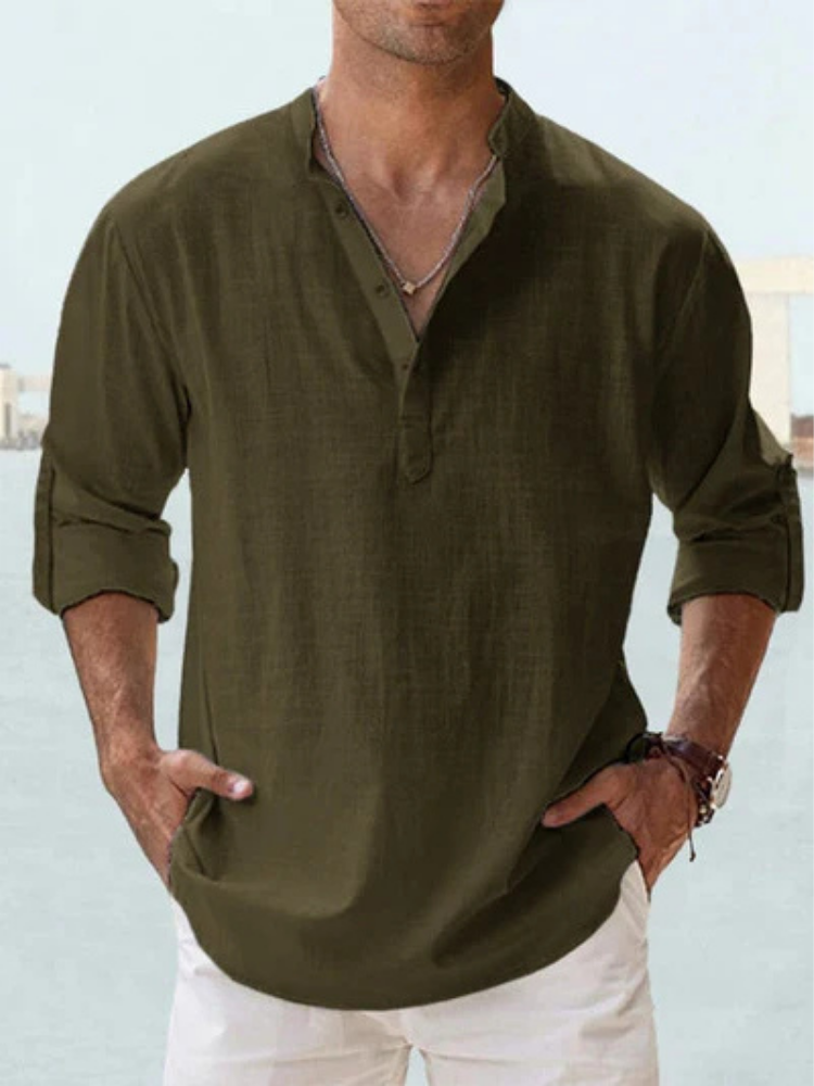 Camisa de lino transpirable