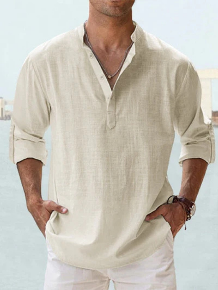 Camisa de lino transpirable