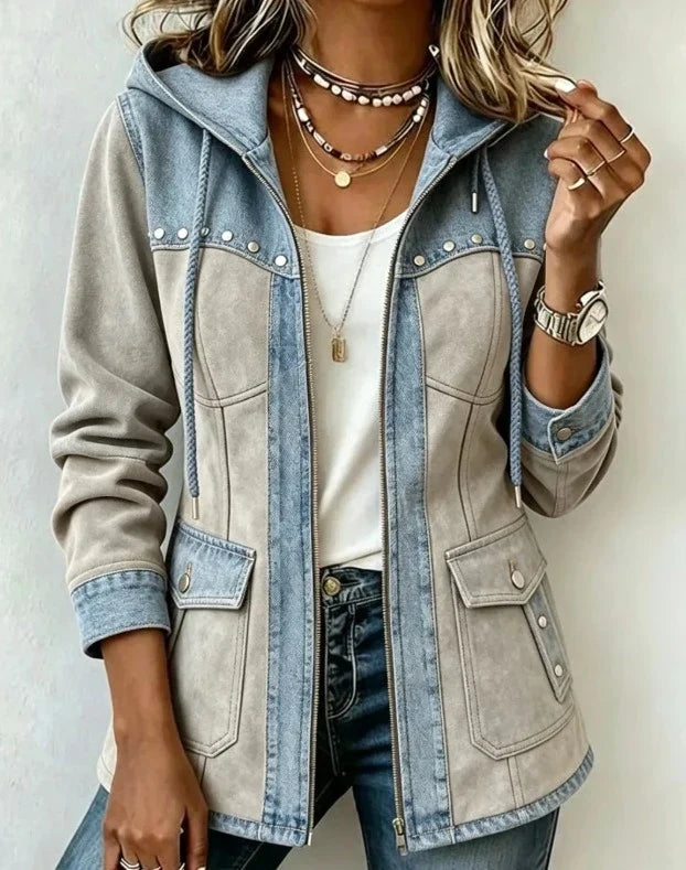 Véronique | Chaqueta Bimaterial
