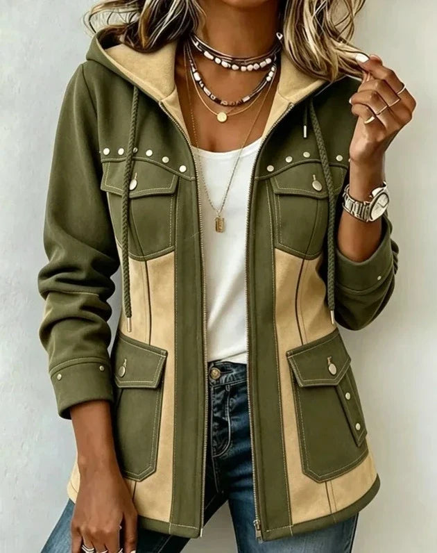Véronique | Chaqueta Bimaterial