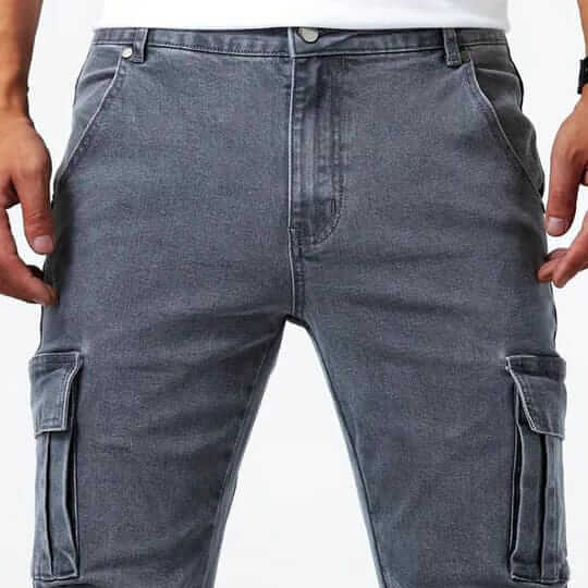 Jeans Cargo de Denim Elástico