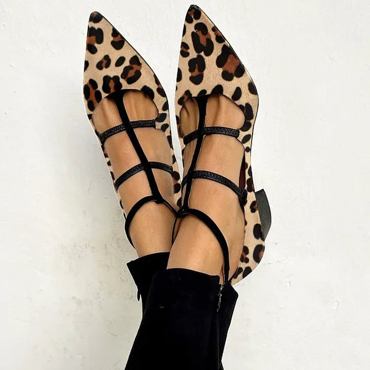 FRANCA | Zapatos de Tacón con Tira Leopardo