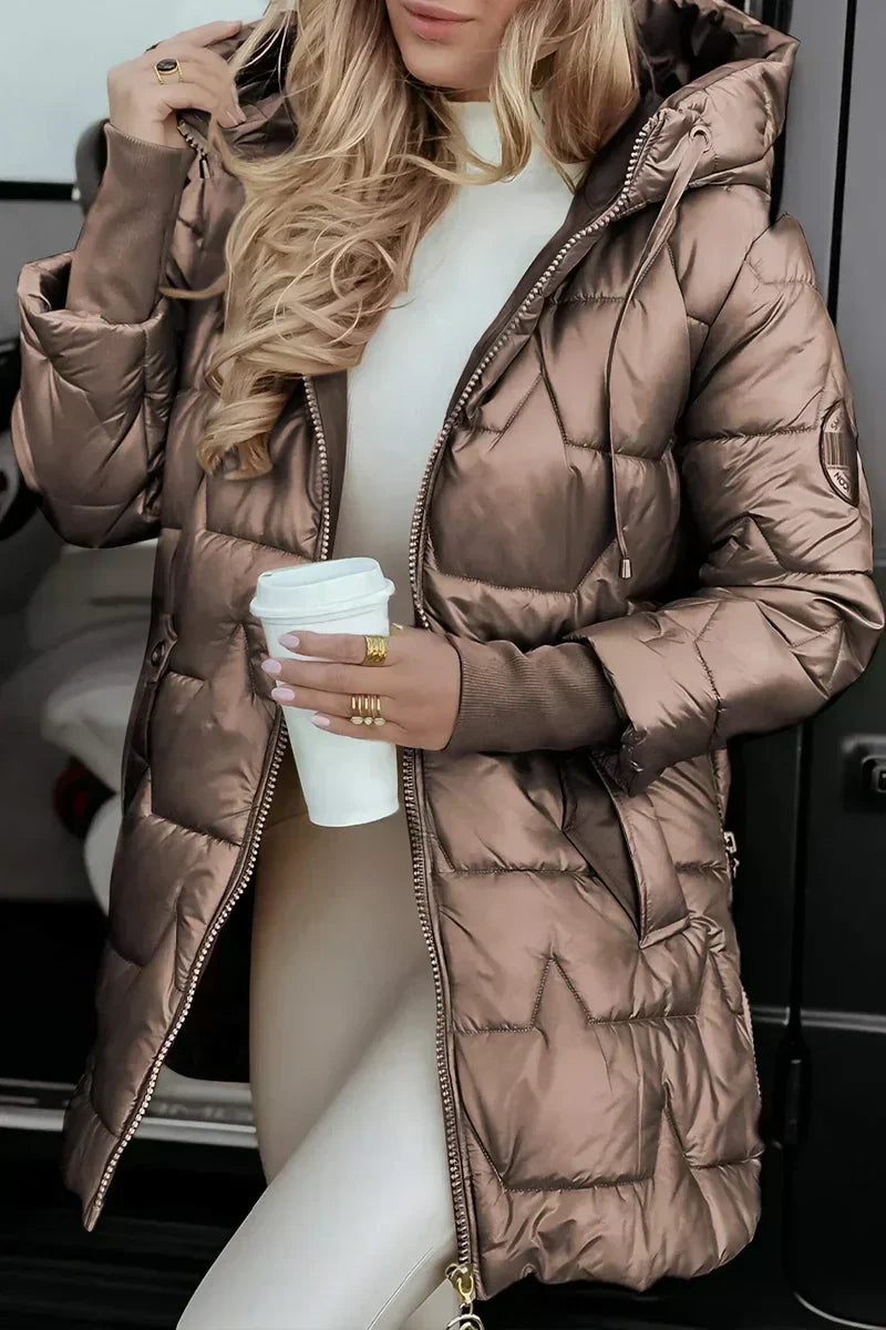 Mika™ | Abrigo de Invierno Acolchado y Cálido con Capucha