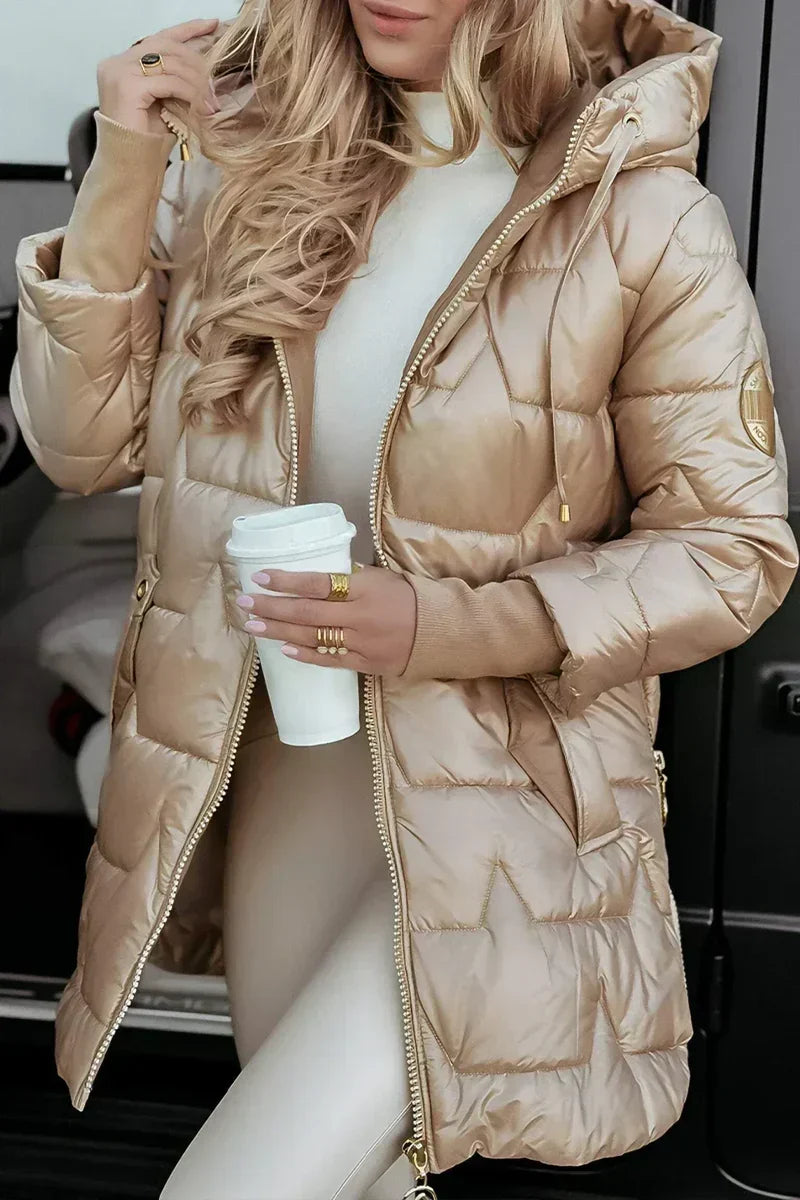 Mika™ | Abrigo de Invierno Acolchado y Cálido con Capucha