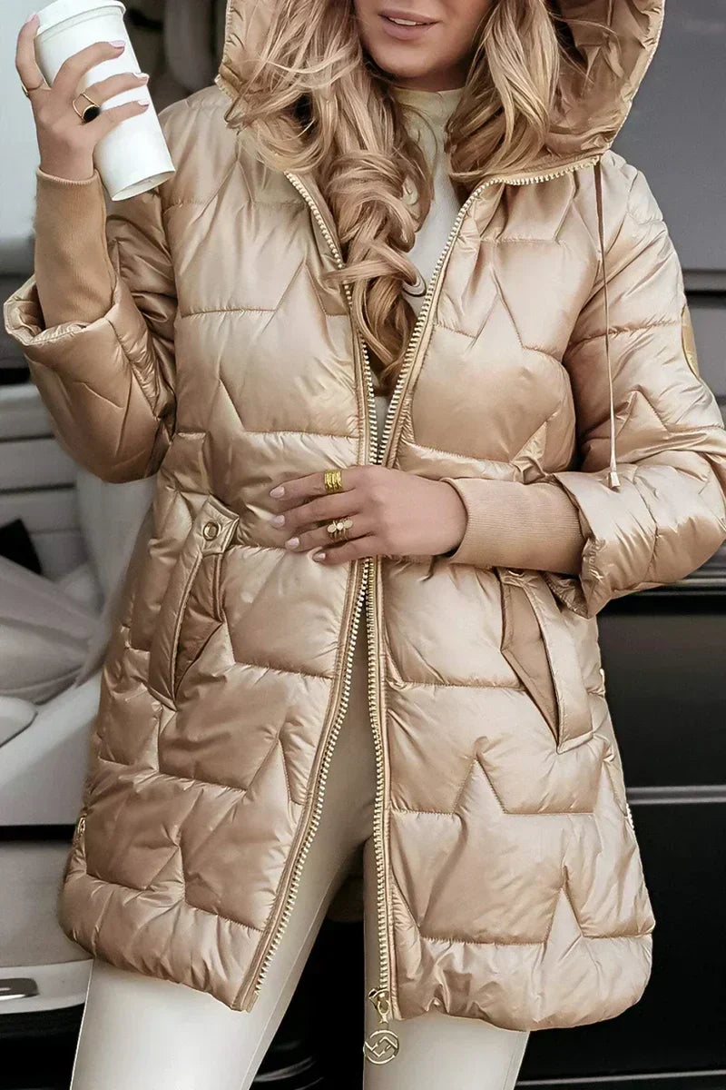 Mika™ | Abrigo de Invierno Acolchado y Cálido con Capucha