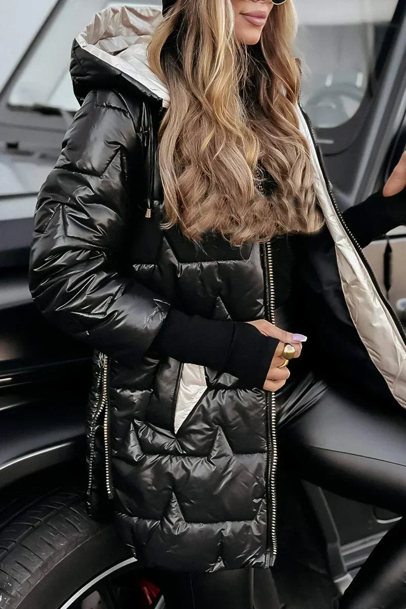 Mika™ | Abrigo de Invierno Acolchado y Cálido con Capucha