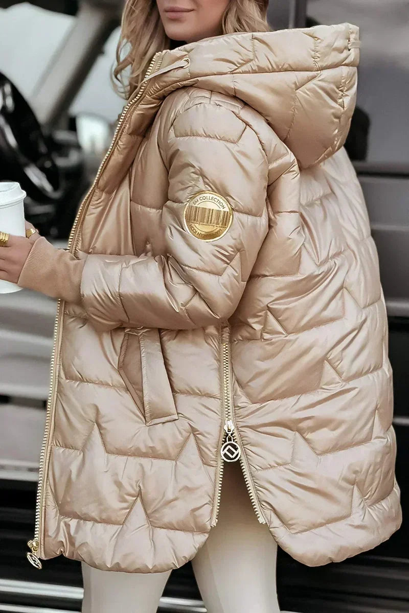 Mika™ | Abrigo de Invierno Acolchado y Cálido con Capucha