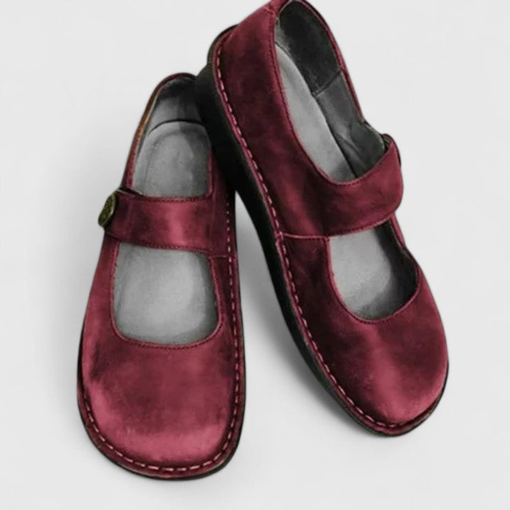 MONIQUE | ZAPATOS MERCEDITAS DE CUERO ENVEJECIDO