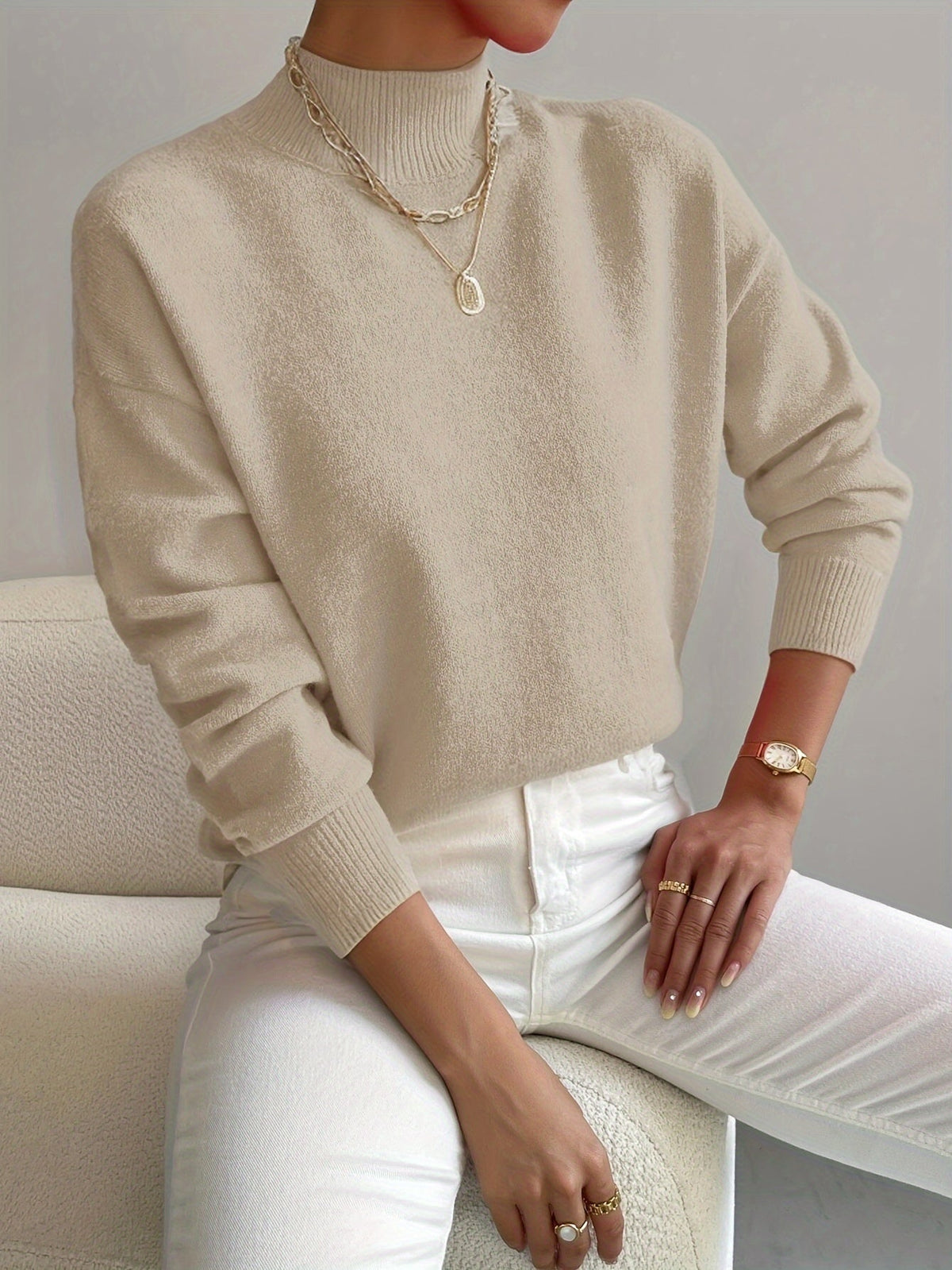 Christine | Suéter de Cuello Alto Suave